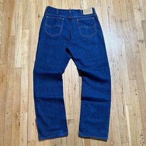 Vintage 90s Lee Straight Blue Denim Jeans 36x32